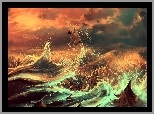 Morze, Surfer, Cyril Rolando, Fale